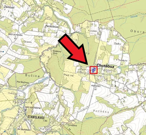 Prodej podílu pozemku pro bydlení, Chotěbuz, 535 m2