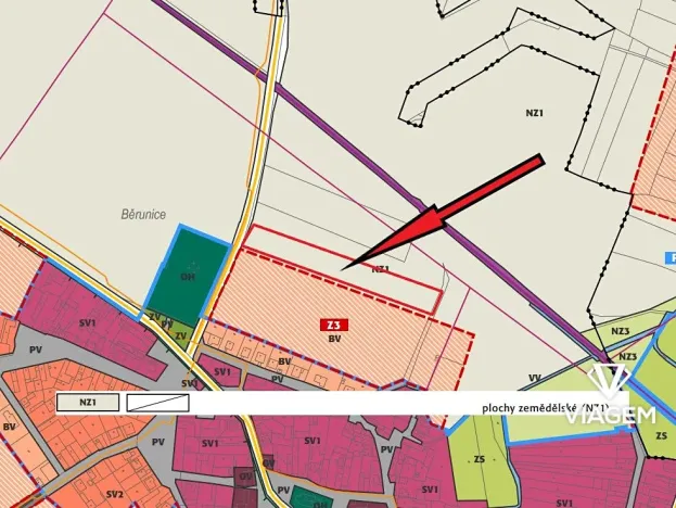 Prodej podílu pole, Běrunice, 1601 m2