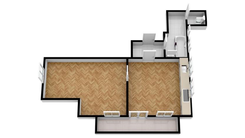 Pronájem bytu 2+kk, Praha - Podolí, Pravá, 50 m2