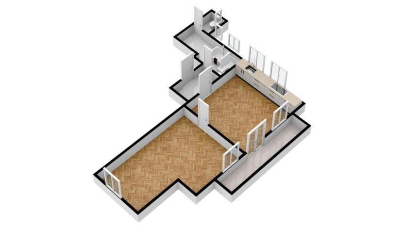 Pronájem bytu 2+kk, Praha - Podolí, Pravá, 50 m2