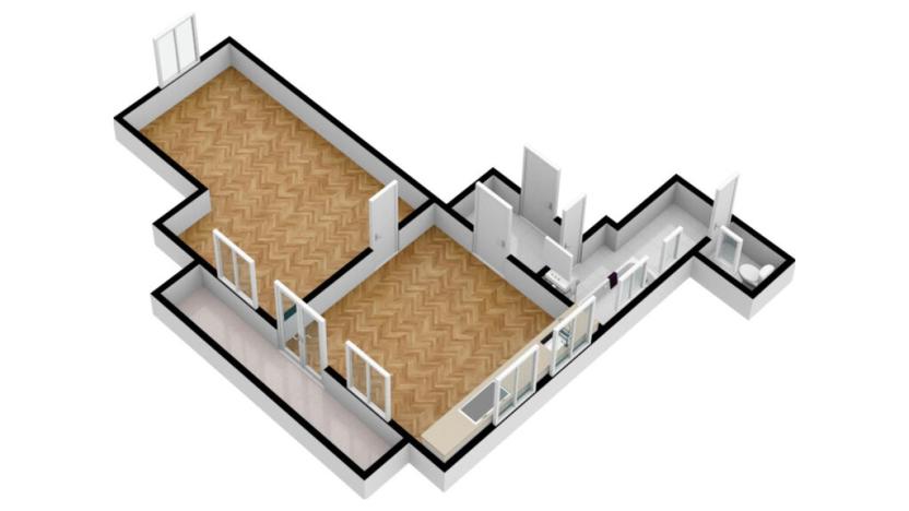 Pronájem bytu 2+kk, Praha - Podolí, Pravá, 50 m2