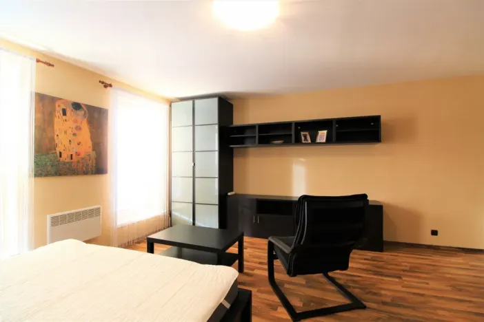 Pronájem bytu 1+kk, Praha - Karlín, Hybešova, 36 m2