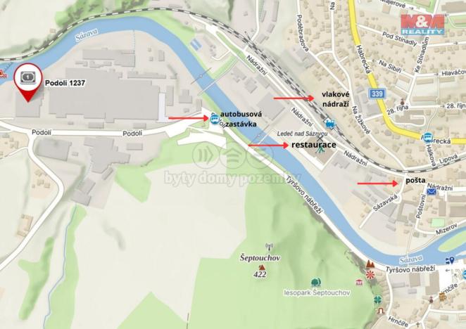 Pronájem kanceláře, Ledeč nad Sázavou, Podolí, 14 m2