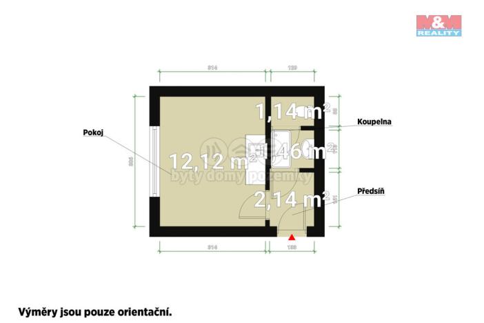 Pronájem bytu 1+kk, Kaznějov, 24 m2