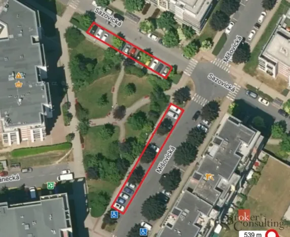 Pronájem garážového stání, Praha - Zličín, Míšovická, 14 m2