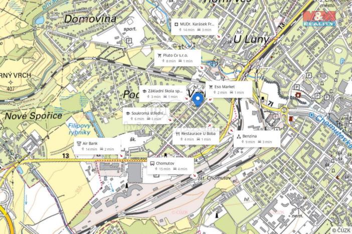 Pronájem bytu 1+1, Chomutov, Kadaňská, 38 m2