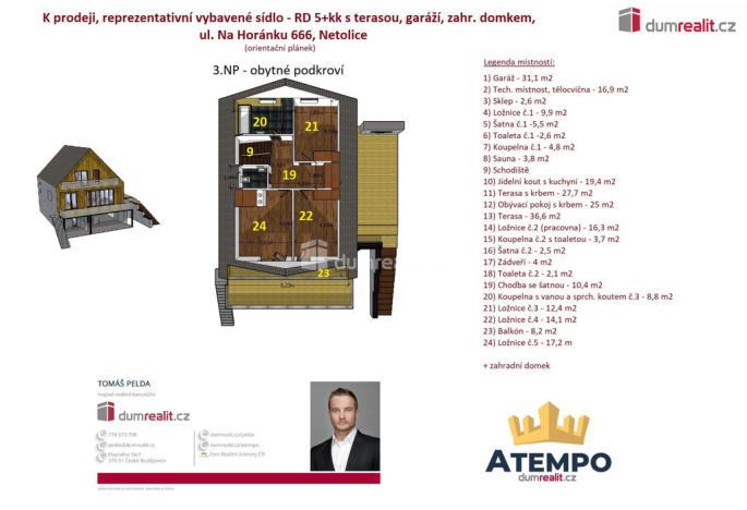 Prodej rodinného domu, Netolice, Na Horánku, 286 m2