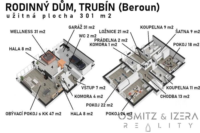 Prodej rodinného domu, Trubín, 301 m2