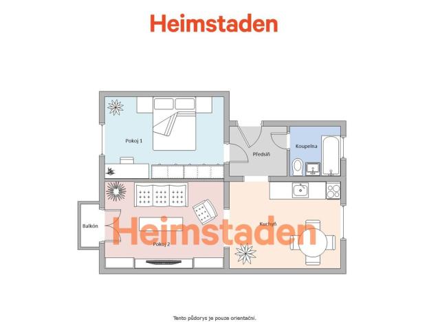 Pronájem bytu 2+1, Karviná - Nové Město, Erbenova, 48 m2