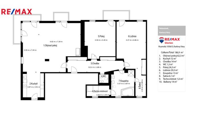 Prodej bytu 3+kk, Karlovy Vary, Nebozízek, 155 m2