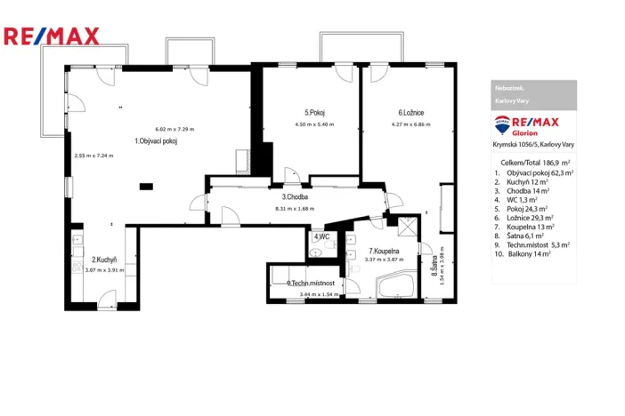 Prodej bytu 3+kk, Karlovy Vary, Nebozízek, 155 m2