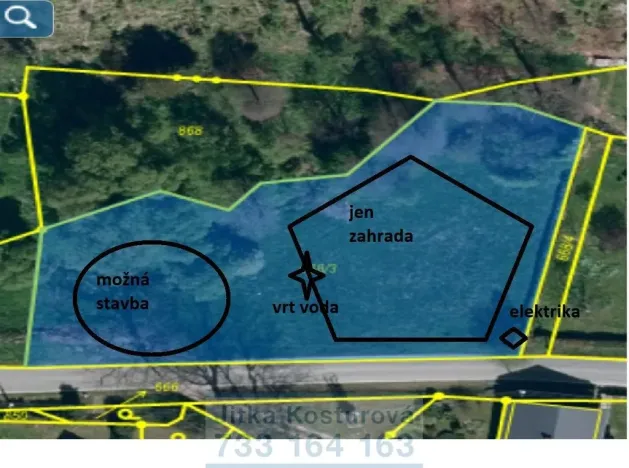 Prodej pozemku pro bydlení, Hošťálkovy - Staré Purkartice, 3379 m2