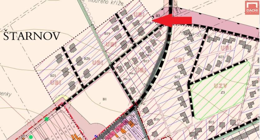 Prodej pozemku pro bydlení, Štarnov, 1607 m2