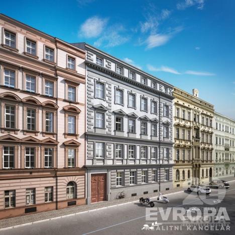 Pronájem bytu 1+kk, Praha - Karlín, Peckova, 30 m2