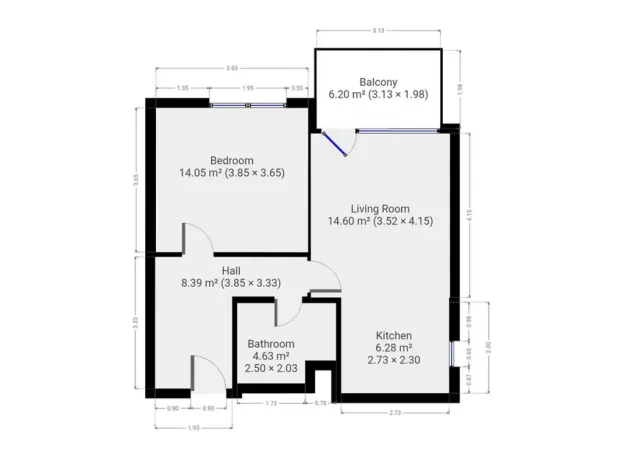 Pronájem bytu 2+kk, Praha - Hrdlořezy, Učňovská, 54 m2