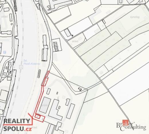 Prodej komerčního pozemku, Plzeň - Božkov, 2360 m2