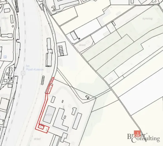 Prodej komerčního pozemku, Plzeň - Božkov, 2360 m2