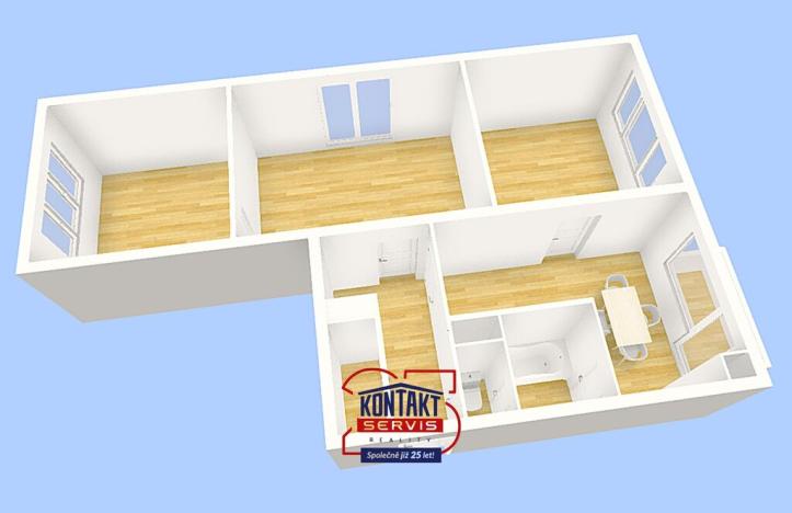 Prodej bytu 3+1, Velešín, Sídliště, 65 m2