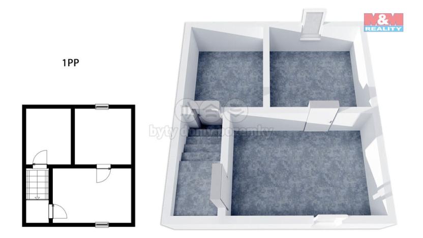 Prodej rodinného domu, Rybitví, Čapkova, 85 m2