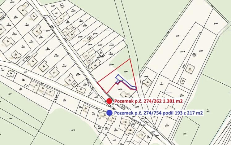 Prodej pozemku pro bydlení, Hostěnice, 1574 m2