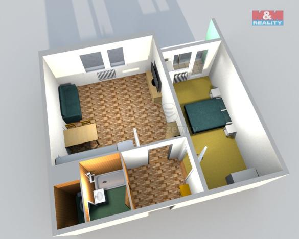 Pronájem bytu 1+1, Česká Lípa, Hradecká, 40 m2