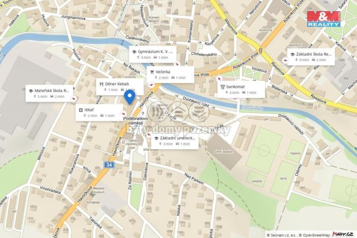 Pronájem obchodního prostoru, Hlinsko, Poděbradovo náměstí, 495 m2