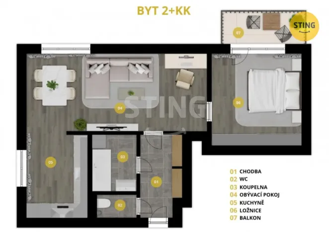 Prodej bytu 2+kk, Havířov, 17. listopadu, 54 m2