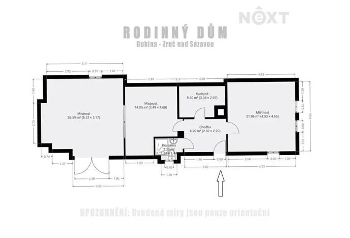 Prodej rodinného domu, Zruč nad Sázavou, 75 m2