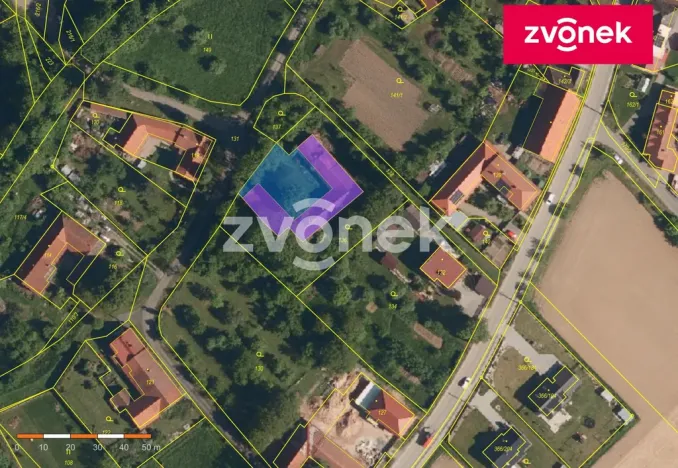 Prodej pozemku pro bydlení, Hustopeče nad Bečvou - Poruba, 2553 m2