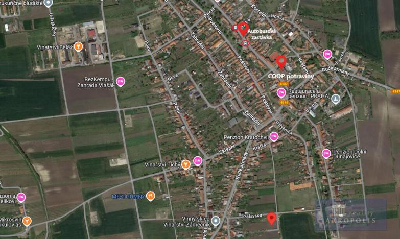 Prodej pozemku pro bydlení, Dolní Dunajovice, Pálavská, 1250 m2