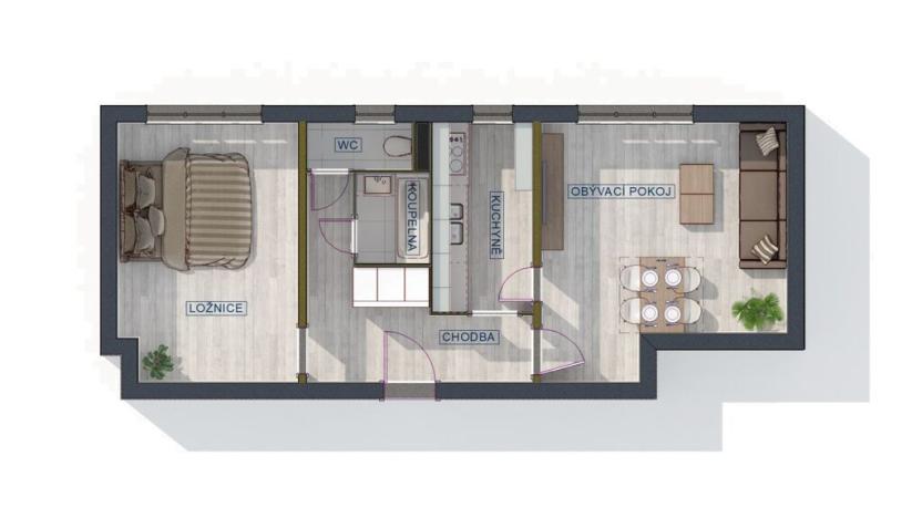 Prodej bytu 2+1, České Budějovice - České Budějovice 5, Dobrovodská, 51 m2