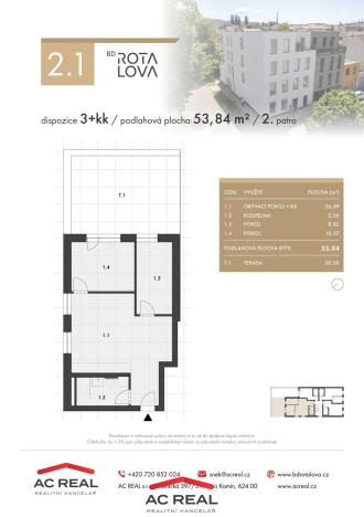 Prodej bytu 3+kk, Brno - Husovice, Rotalova, 54 m2