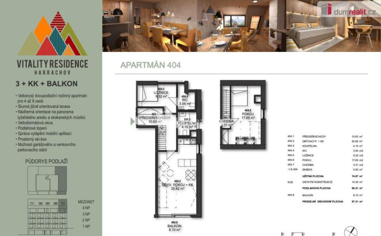 Prodej bytu 3+kk, Harrachov - Nový Svět, 77 m2