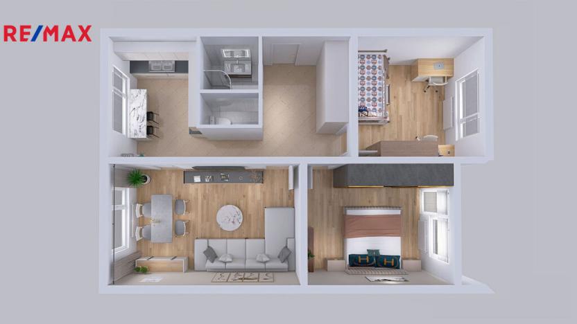 Pronájem bytu 3+1, Semily - Podmoklice, Textilní, 74 m2