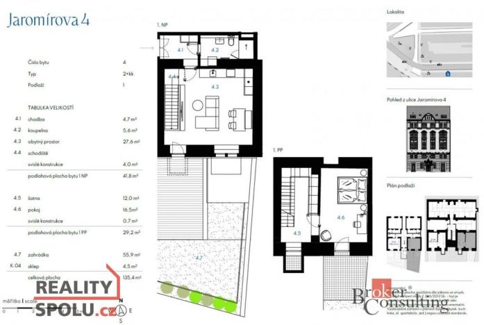 Prodej bytu 2+kk, Praha - Nusle, Jaromírova, 71 m2