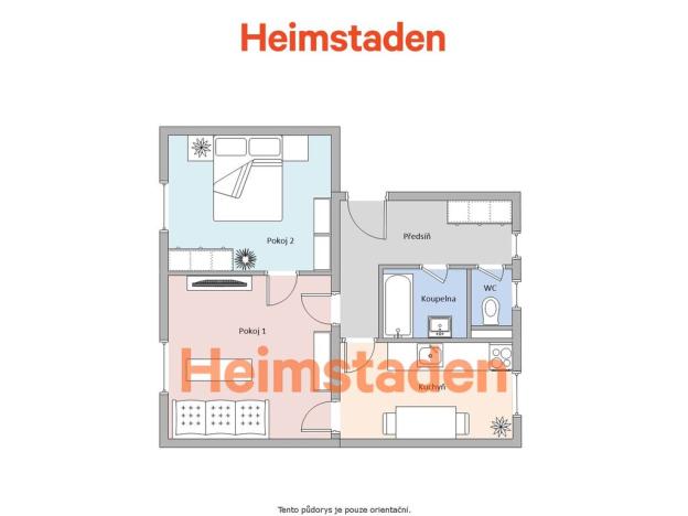 Pronájem bytu 2+1, Karviná - Nové Město, Tatranská, 56 m2