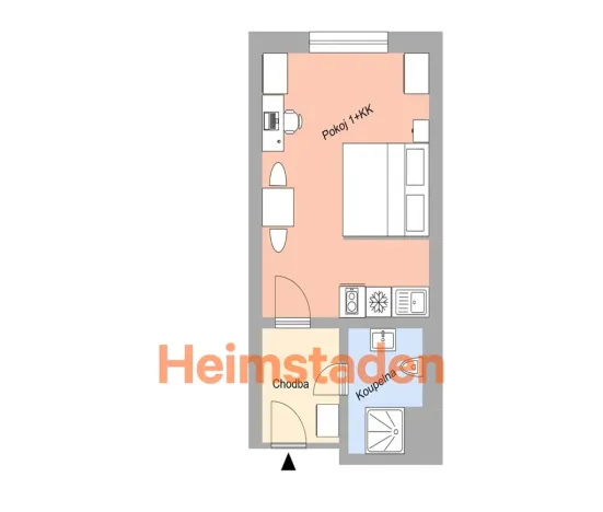 Pronájem bytu 1+kk, Plzeň - Jižní Předměstí, Magisterská, 28 m2