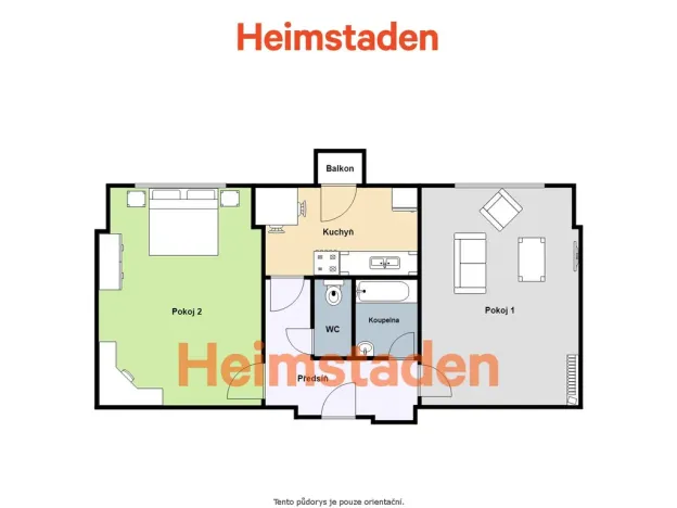 Pronájem bytu 2+1, Ostrava - Muglinov, Olešní, 50 m2