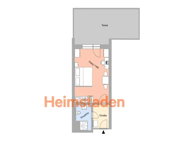 Pronájem bytu 1+kk, Plzeň - Jižní Předměstí, Magisterská, 41 m2