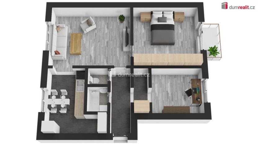 Prodej bytu 3+1, Břeclav - Charvátská Nová Ves, Na Valtické, 68 m2