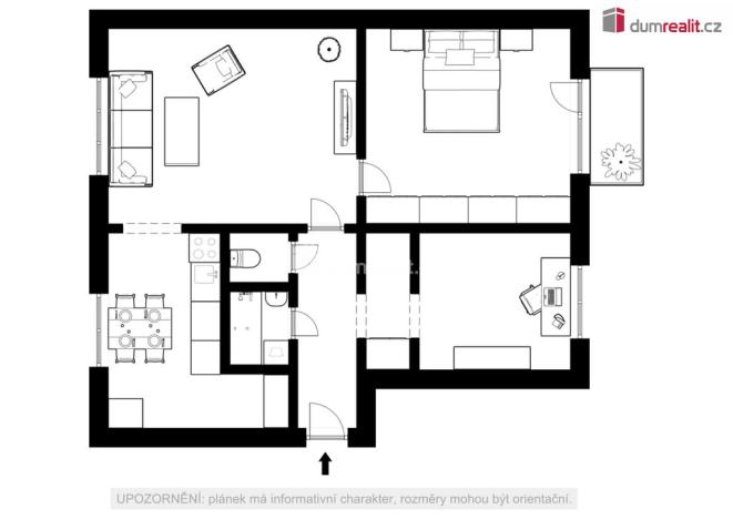 Prodej bytu 3+1, Břeclav - Charvátská Nová Ves, Na Valtické, 68 m2