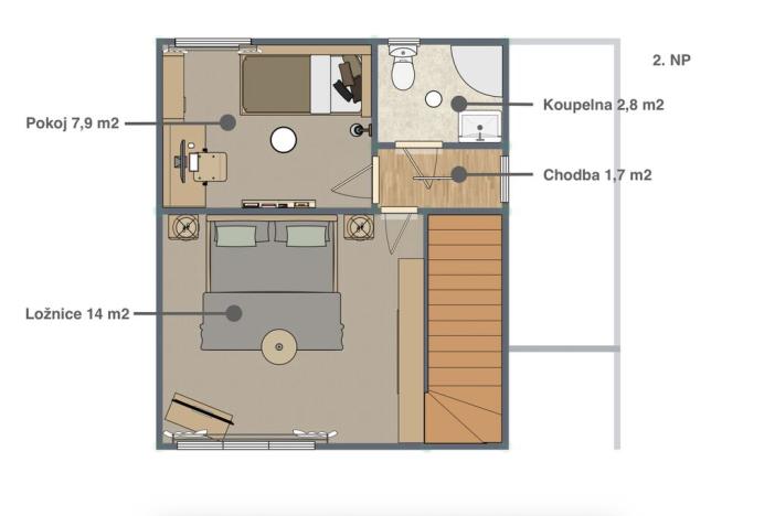 Prodej rodinného domu, Zruč nad Sázavou, Prostřední, 75 m2