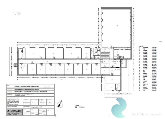 Pronájem kanceláře, České Budějovice, Školní, 1260 m2