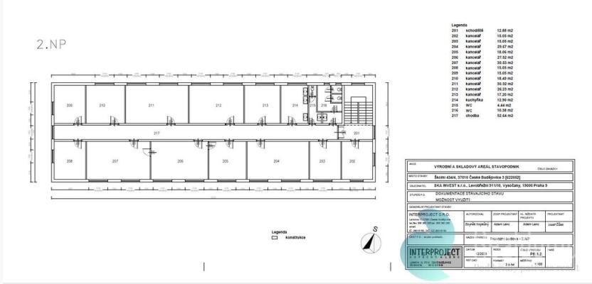 Prodej kanceláře, České Budějovice, Školní, 1260 m2