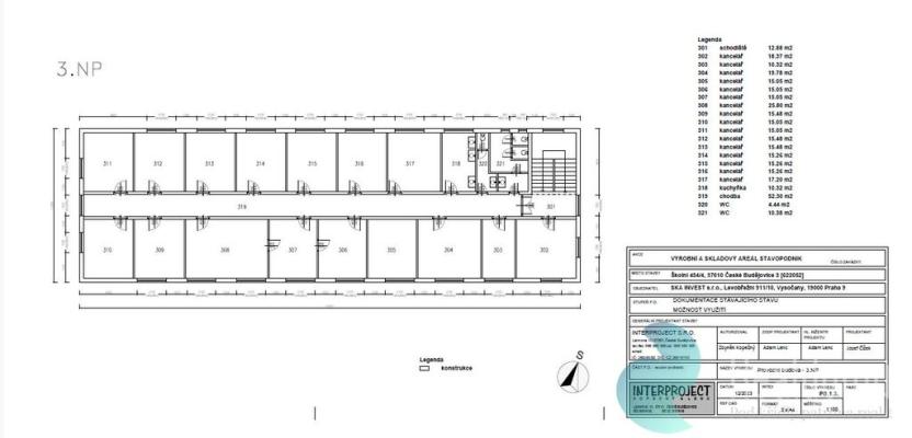 Prodej kanceláře, České Budějovice, Školní, 1260 m2