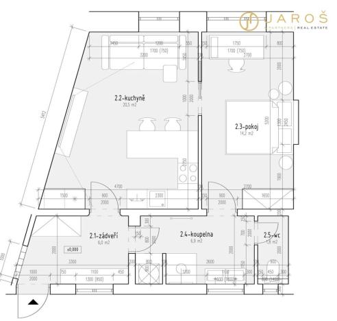 Pronájem bytu 2+kk, Kladno, T. G. Masaryka, 49 m2