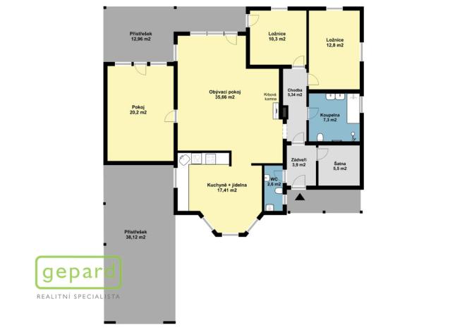 Prodej rodinného domu, Líbeznice, Jižní, 156 m2