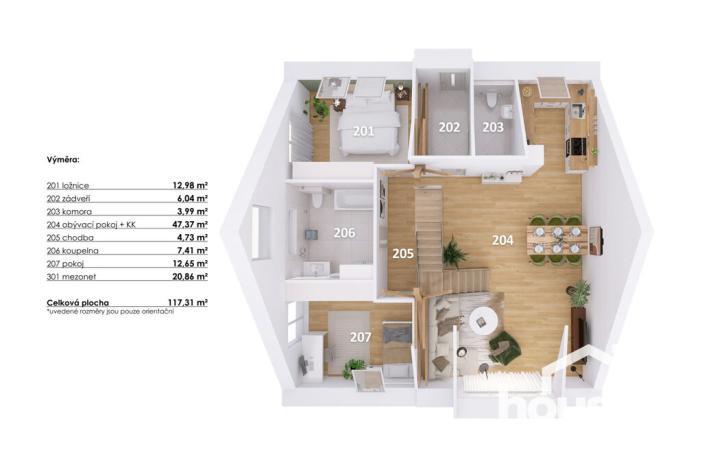 Prodej bytu 4+kk, Hodonice, 119 m2