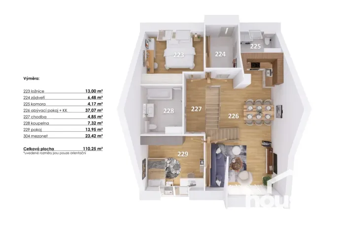 Prodej bytu 4+kk, Hodonice, 113 m2