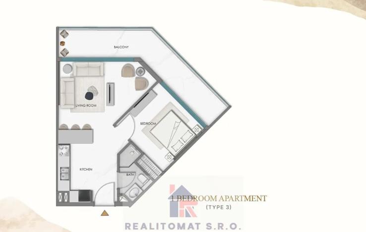 Prodej bytu 2+kk, Dubaj, Spojené arabské emiráty, 70 m2